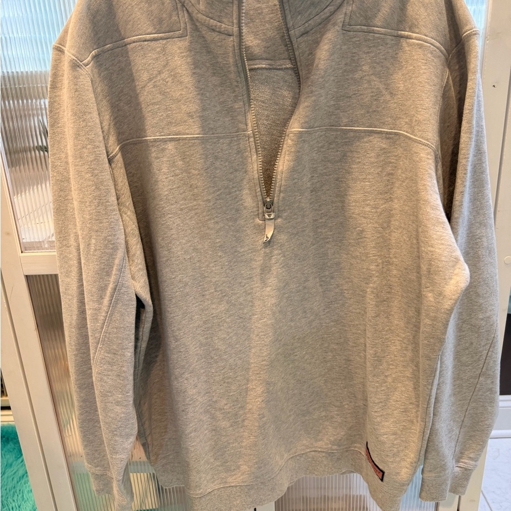 Vineyard Vines Men's Light Gray Half-Zip Pullover